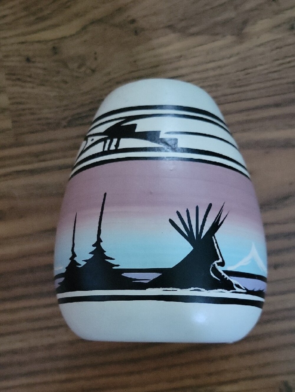 Cedar Mesa Navajo Pottery Vase - Hand Painted Etched Southwestern Decor